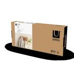 Umbra Picket 5 Hooks, Wall-Mounted Rail, Doubles as Art, Beveled Pine Wood Dowels, Natural Finish