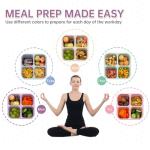 5 Pack Compartment Bento Lunch Box Set