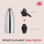 iSi North America Classic Sodamaker, 1 Quart - Stainless Steel Carbonation System for Sparkling Water, Fresh Beverages, Handcrafted Cocktails - Portable & Professional Soda Maker for Restaurant Use