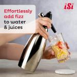 iSi North America Classic Sodamaker, 1 Quart - Stainless Steel Carbonation System for Sparkling Water, Fresh Beverages, Handcrafted Cocktails - Portable & Professional Soda Maker for Restaurant Use