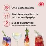 iSi North America Classic Sodamaker, 1 Quart - Stainless Steel Carbonation System for Sparkling Water, Fresh Beverages, Handcrafted Cocktails - Portable & Professional Soda Maker for Restaurant Use