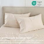 GOKOTTA Split King Sheets Set 5 Pieces, 100% Tanboocel® Rayon Derived from Bamboo Sheets Split King Size, Soft Breathable Sheets, 16" Deep Pocket Sheets with Elastic Corner Straps, Moisture Wicking