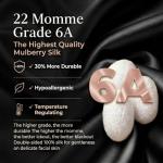 MATASSE Silk Eye Mask for Sleeping with Adjustable Elastic Band - 3D Contoured, Eye Cover Sleep Mask w/Genuine Mulberry Silk Including The Strap for Women, Men (Black)