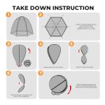 Screen House Mesh Tent, 10 x10 FT Pop Up Outdoor Gazebo with Sun Shade Mosquito Net for Backyard Garden, Beige