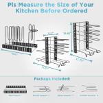 ORDORA 8 Tier Pot and Pan Organizer Rack for Cabinet With 3 DIY Methods, Adjustable Organizer for Pots, Pans and Lids
