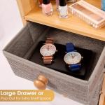Elegant Bamboo Makeup Organizer with Drawers & Shelves