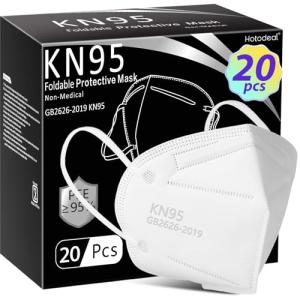Hotodeal 20 PCS KN95 Face Mask - 5 Layers