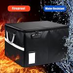 Fireproof File Organizer Box with Lock - Portable Safe