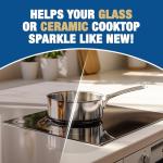 Bar Keepers Friend Cooktop Cleaner (2 x13 oz) + Scraper - Multipurpose Liquid Stovetop Cleanser, Safe for Use on Glass & Ceramic Cooking Surfaces, Copper, Brass, Chrome, Stainless Steel & Porcelain