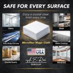 Microfiber Magic Streak Free Cleaning Cloth 3 Pack Clean Any Surface with Just Water Eco Friendly Environmentally Safe Perfect for Window, Mirror, Kitchen, Counters, Appliances, Car, Cycle, TV Screen