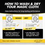 Microfiber Magic Streak Free Cleaning Cloth 3 Pack Clean Any Surface with Just Water Eco Friendly Environmentally Safe Perfect for Window, Mirror, Kitchen, Counters, Appliances, Car, Cycle, TV Screen