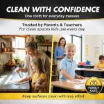 Microfiber Magic Streak Free Cleaning Cloth 3 Pack Clean Any Surface with Just Water Eco Friendly Environmentally Safe Perfect for Window, Mirror, Kitchen, Counters, Appliances, Car, Cycle, TV Screen