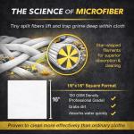 Microfiber Magic Streak Free Cleaning Cloth 3 Pack Clean Any Surface with Just Water Eco Friendly Environmentally Safe Perfect for Window, Mirror, Kitchen, Counters, Appliances, Car, Cycle, TV Screen