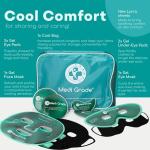 Medi Grade Cooling Ice Face Mask and Cooling Eye Mask for Puffy Eyes & Migraine Relief - Self Care Face Ice Pack with ChillGel Face Ice Mask Technology - Cooling Face Mask, Eye Pads and Bag