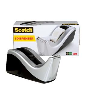Scotch Desktop Tape Dispenser, Silvertech
