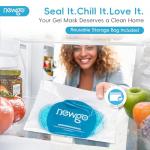 NEWGO Cooling Eye Mask for Puffy Eyes, Cold Eye Mask Eye Ice Pack for After Eyes Surgery, Tension Stress Relief, Itchy Eyes, Headaches, Dark Circles - Blue