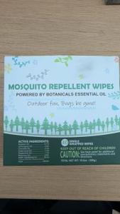 Natural Mosquito Repellent Wipes, DEET Free Insect & Bug Repellent Wipes, Easy to Use, Long Lasting, Travel Sized, 40 Packs