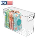 Stackable Plastic Kitchen Organizer Bin with Handles