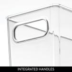 Stackable Plastic Kitchen Organizer Bin with Handles