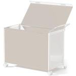 BBLIKE Beige Toy Box with Wheels for Easy Storage