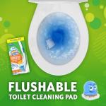 Scrubbing Bubbles Toilet Bowl Brush and Holder with Cleaner Refill Pads, Fresh Brush Toilet Wand Starter Kit, Cleans Limescale & Fights Odors, Citrus Scent, 1 Wand + 4 Refills + 1 Stand