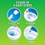 Scrubbing Bubbles Toilet Bowl Brush and Holder with Cleaner Refill Pads, Fresh Brush Toilet Wand Starter Kit, Cleans Limescale & Fights Odors, Citrus Scent, 1 Wand + 4 Refills + 1 Stand