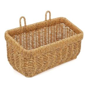 11 inches Wall Hanging Baskets Woven Basket Boho Style Fruit Basket Storage Baskets for Organizing Home Kitchen Garden Plants Hanging Decoration