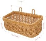 11 inches Wall Hanging Baskets Woven Basket Boho Style Fruit Basket Storage Baskets for Organizing Home Kitchen Garden Plants Hanging Decoration
