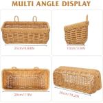 11 inches Wall Hanging Baskets Woven Basket Boho Style Fruit Basket Storage Baskets for Organizing Home Kitchen Garden Plants Hanging Decoration
