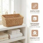 11 inches Wall Hanging Baskets Woven Basket Boho Style Fruit Basket Storage Baskets for Organizing Home Kitchen Garden Plants Hanging Decoration