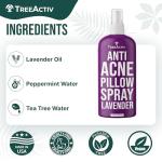 Anti-Acne Pillow Spray, 4 fl oz, Lavender Sleep Spray, Pure Lavender Essential Oil Air Freshener, Pillow Linen Spray for Bedding, Aromatherapy, 1000 Sprays