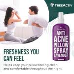 Anti-Acne Pillow Spray, 4 fl oz, Lavender Sleep Spray, Pure Lavender Essential Oil Air Freshener, Pillow Linen Spray for Bedding, Aromatherapy, 1000 Sprays