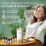 GuruNanda Essential Oils Set for Diffusers, 100% Pure, Aromatherapy, Massage, Candle & Soap Making Lavender, Peppermint, Eucalyptus, Grapefruit, Lemongrass, Ylang Ylang 0.33 Fl Oz (Pack of 6)