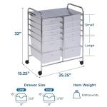 Honey-Can-Do Rolling Storage Cart with 12 Drawers