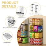 4-Pack Stackable Wire Baskets for Pantry Organization