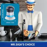MR.SIGA Soap Dispensing Palm Brush, Kitchen Brush for Dish Pot Pan Sink Cleaning, Pack of 2, Navy/Blue