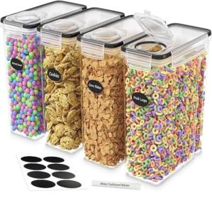 Airtight Cereal Storage Containers - 4 Pack