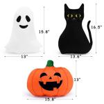 Halloween Ghost and Cat Decorative Throw Pillow