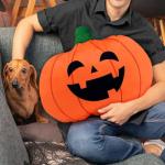 Halloween Ghost and Cat Decorative Throw Pillow