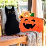 Halloween Ghost and Cat Decorative Throw Pillow