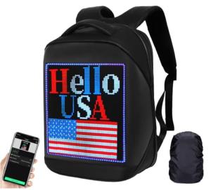 Welaso Bluetooth LED Backpack with Custom Sign Panel