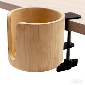 Anti-Spill Table Edge Clamp Cup Holder - Desk Side Drinking Cup Holder Clip for Home & Gaming Desk Accessories (1 Pack)
