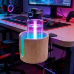 Anti-Spill Table Edge Clamp Cup Holder - Desk Side Drinking Cup Holder Clip for Home & Gaming Desk Accessories (1 Pack)