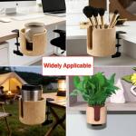 Anti-Spill Table Edge Clamp Cup Holder - Desk Side Drinking Cup Holder Clip for Home & Gaming Desk Accessories (1 Pack)