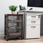 Mind Reader Cart with Drawers, Office Organizer, Storage, Bathroom, Metal Mesh, 15.75"L x 13"W x 24.25"H, Black