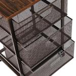 Mind Reader Cart with Drawers, Office Organizer, Storage, Bathroom, Metal Mesh, 15.75"L x 13"W x 24.25"H, Black