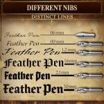 Antique Red Feather Pen and Ink Set