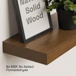 Rustic Wood Floating Shelves Set of 2 - Walnut