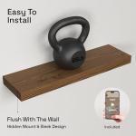 Rustic Wood Floating Shelves Set of 2 - Walnut