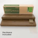 Rustic Wood Floating Shelves Set of 2 - Walnut